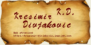 Krešimir Divjaković vizit kartica